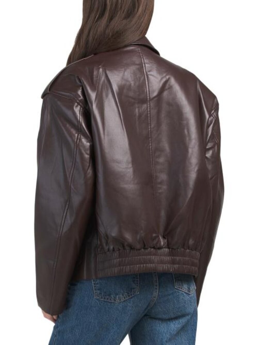 ENDLESS ROSE Faux Leather Oversized Jacket - Picture 2 of 3